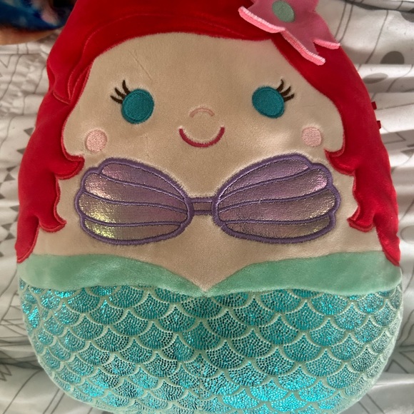 Squishmallow Kellytoy Plush Disney Airel 10” Inch Kawaii Little Mermaid - Picture 2 of 3